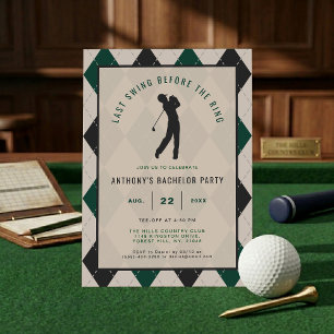Laatste Swing Voor het Huwelijk   Golf Bachelor Pa Kaart