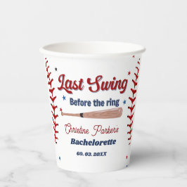 Laatste Swing voor het huwelijk Honkbal  Vrijgezel Papieren Bekers