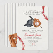 Laatste swing voor het Ring Baseball Vrijgezellenf Kaart (Voorkant / Achterkant)