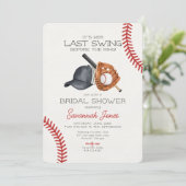 Laatste swing voor het Ring Baseball Vrijgezellenf Kaart (Staand voorkant)