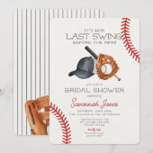 Laatste swing voor het Ring Baseball Vrijgezellenf Kaart (Voorkant / Achterkant)