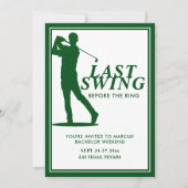 Laatste swing voor het Ring Golf Bachelor Weekend Kaart (Voorkant)
