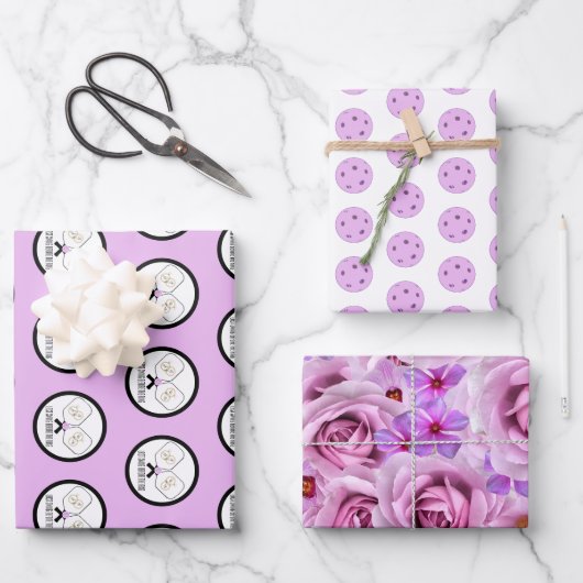 Laatste Swing Voor het Ring Huwelijk Pickleball Inpakpapier Vel (Voorkant)