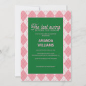 Laatste swing voordat ik ring golf Vrijgezellenfee Kaart (Voorkant)