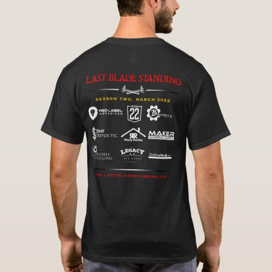 Laatste T-shirt Blade Standing Season Two Competit (Achterkant)