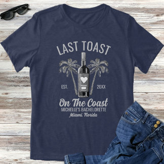 Laatste Toast Aan De Kust Bachelorette Bruidsmeisj Tri-Blend Shirt