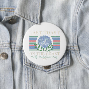 Laatste toast aan de kust - Bachelorette Nautical Ronde Button 4,0 Cm