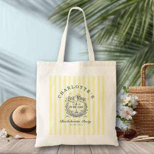 Laatste Toast aan de Kust! Bachelorette Strepen Tote Bag