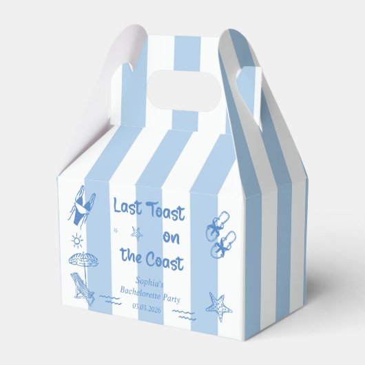 Laatste Toast Aan De Kust Bachelorette Weekend Bedankdoosjes (Achterkant)