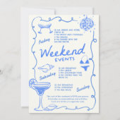 Laatste Toast Aan De Kust Bachelorette Weekend Kaart (Achterkant)