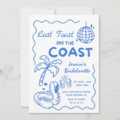 Laatste Toast Aan De Kust Bachelorette Weekend Kaart (Voorkant)