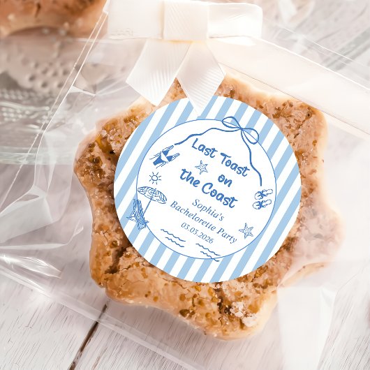 Laatste Toast Aan De Kust Bachelorette Weekend Ronde Sticker