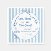 Laatste Toast Aan De Kust Bachelorette Weekend Servet (Voorkant)
