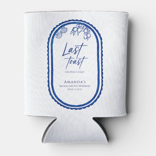 Laatste toast aan de kust Beach Bechelorette Weeke Blikjeskoeler (Voorkant)