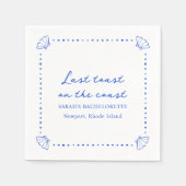 Laatste toast aan de kust - Blue Shell Bachelorett Servet (Voorkant)