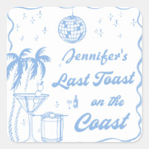 Laatste toast aan de kust Kust Bachelorette-feestj