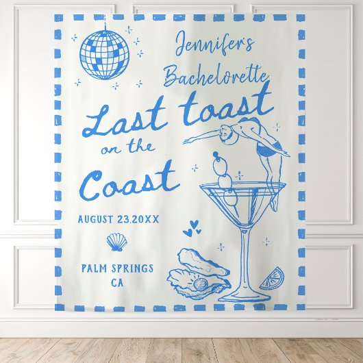 Laatste Toast Aan De Kust Kust Bachelorette Feestj Wandkleed