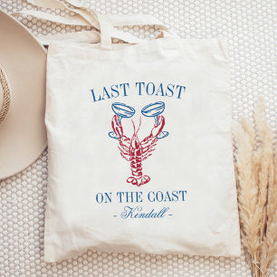 Laatste toast aan de kust Lobster vrijgezellenfees Tote Bag