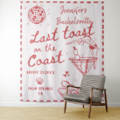 Laatste Toast Aan De Kust Rode Bachelorette Wandkleed (In situ)