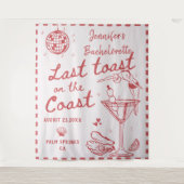 Laatste Toast Aan De Kust Rode Bachelorette Wandkleed (Voorkant)