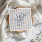 Laatste Toast Aan De Kust Stofblauw Gestreepte Servet