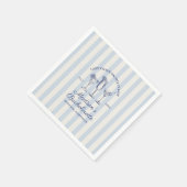 Laatste Toast Aan De Kust Stofblauw Gestreepte Servet (Hoek)