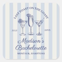 Laatste Toast Aan De Kust Stofblauw Gestreepte