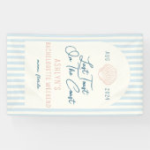 Laatste Toast Aan de Kust Vrijgezellenfeest Banner (Horizontaal)