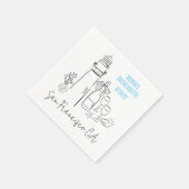 Laatste toast aan de kust vrijgezellenfeest servet (Hoek)