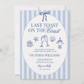 Laatste toast aan de kust vrijgezellenreis-itinera kaart (Voorkant)