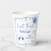 Laatste Toast aan de kust vrijgezellenweekend-fees Papieren Bekers (Achterkant)