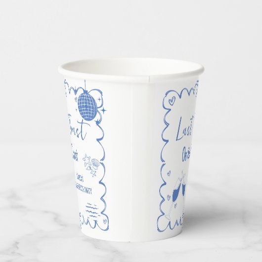 Laatste Toast aan de kust vrijgezellenweekend-fees Papieren Bekers (Rechts)