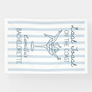 Laatste Toast Aan De Kust Whimsical Bachelorette Spandoek