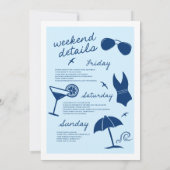 Laatste Toast Bachelorette Weekend Bash uitnodigin Kaart (Achterkant)