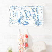 Laatste Toast Beach Blauw Bachelorette Weekend Ban Spandoek (Insitu)