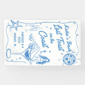 Laatste Toast Beach Blauw Bachelorette Weekend Ban Spandoek (Horizontaal)