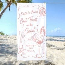 Laatste Toast Beach Roze Bachelorette Weekend Bann