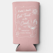 Laatste Toast Beach Roze vrijgezellenfeest Seltzer Blikjeskoeler (Voorkant)