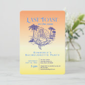 Laatste Toast Blue Cowgirl Mermaid Bachelorette Pa Kaart (Staand voorkant)