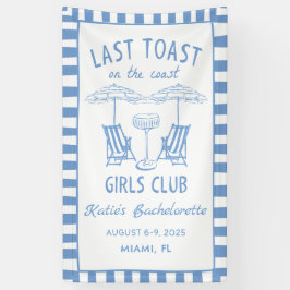 Laatste Toast Coast Beach Blauw vrijgezellenfeest Spandoek