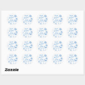 Laatste Toast Coast Beach Blue Bachelorette Sticke Ronde Sticker (Vel)