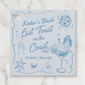 Laatste Toast Coast Beach vrijgezellenfeest Bedankjes Labels (Voorkant)