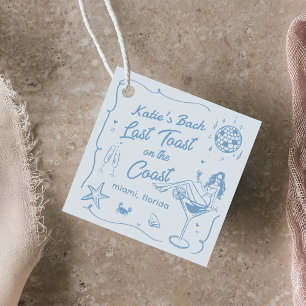 Laatste Toast Coast Beach vrijgezellenfeest Bedankjes Labels