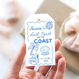 Laatste Toast Coast Beach vrijgezellenfeest Cadeaulabel