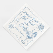 Laatste Toast Coast Beach vrijgezellenfeest Servet (Hoek)