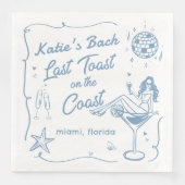 Laatste Toast Coast Beach vrijgezellenfeest Servet (Voorkant)