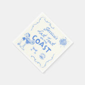 Laatste Toast Coast Beach vrijgezellenfeest Servet (Hoek)