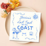 Laatste Toast Coast Beach vrijgezellenfeest Servet<br><div class="desc">Laatste Toast Coast Beach Bachelorette Party servetten</div>