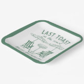 Laatste Toast Coast Green Bachelorette Party Papieren Bordje (Gebogen)