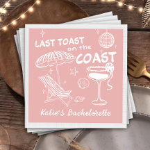 Laatste Toast Coast Roze Handgetekende Bachelorett